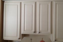Painted cabinets.